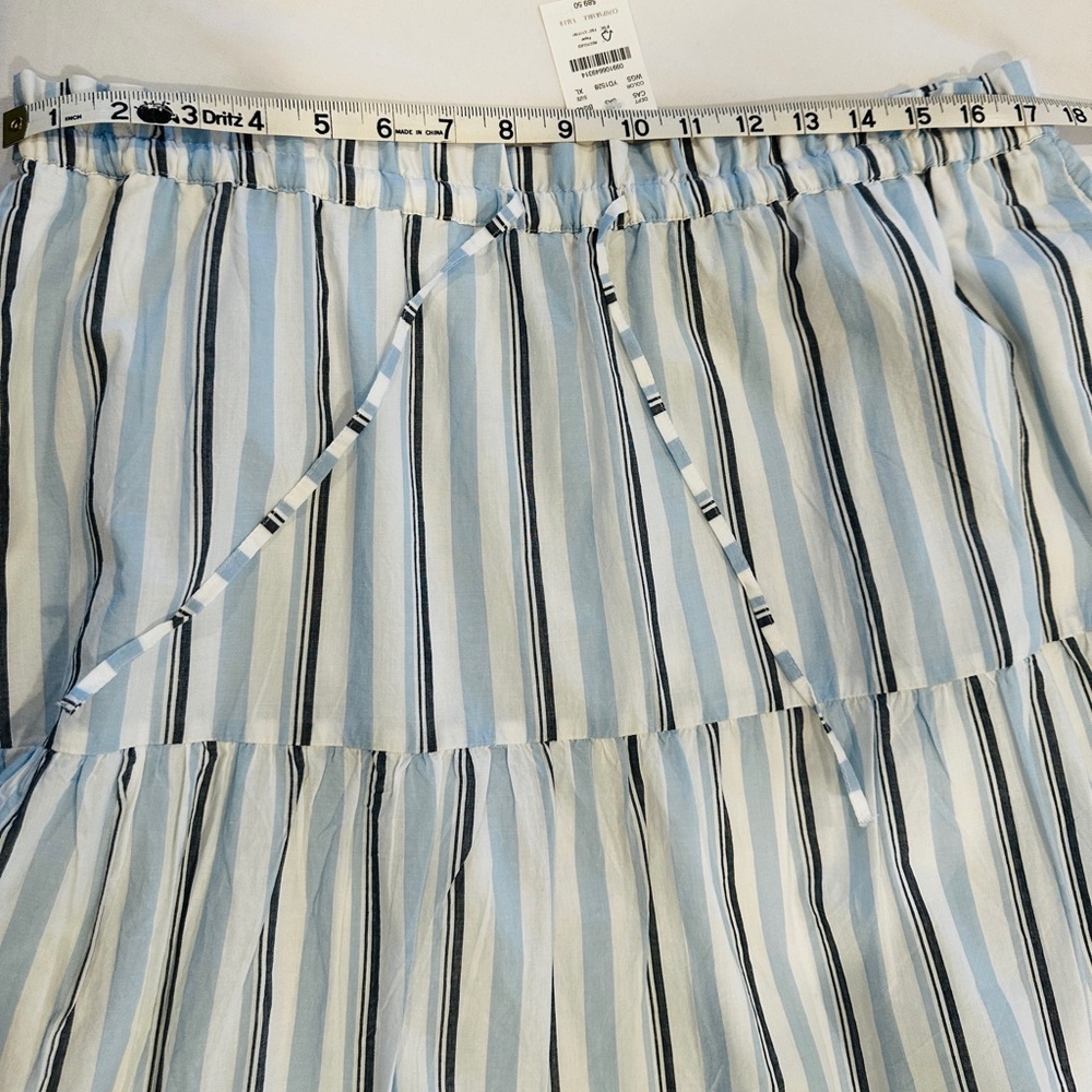 New J. Crew Striped Maxi Skirt in Blue and White - Picture 3 of 4